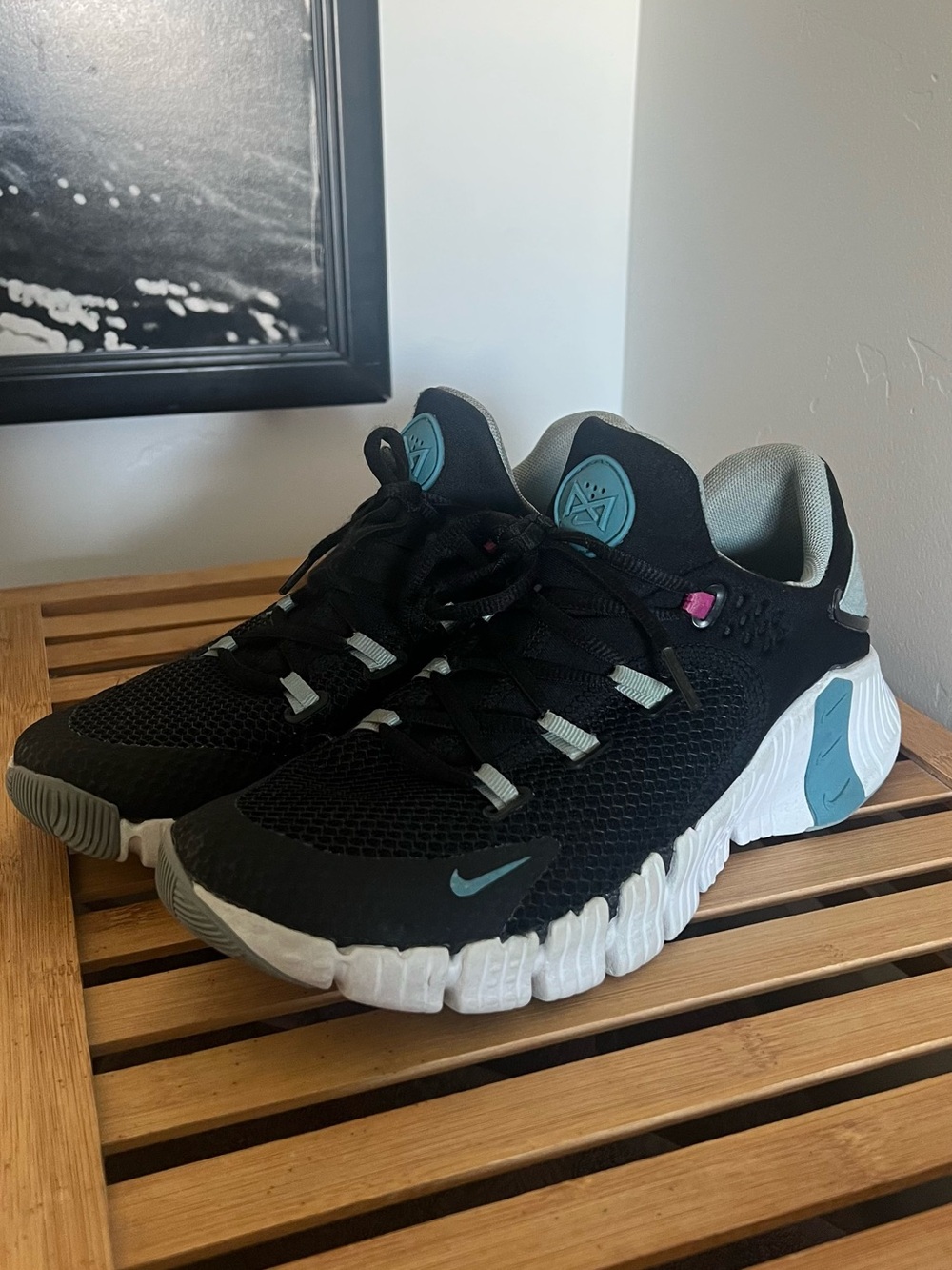 Nike Free Metcon 4 "Black Mica Green" women's training sneakers, size 10